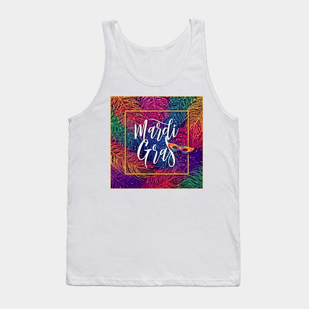 Mardi Gras Costume Maske New Orleans Tank Top by JoeyKilDesigns